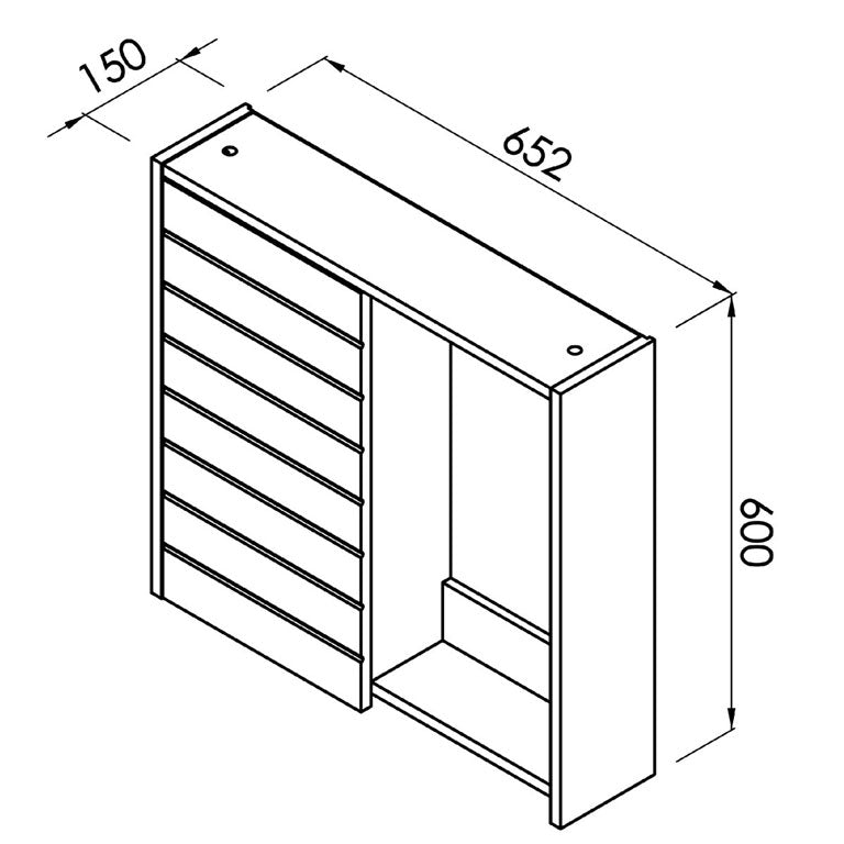 Denver Cabinet Athena Calista 1 Door Mirror Coimbra