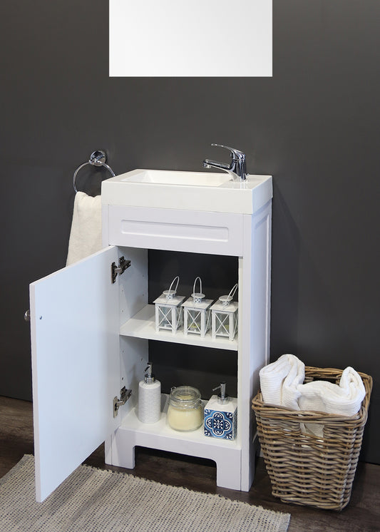 Denver Contemporary Vanity Cabinet 450 1Door White