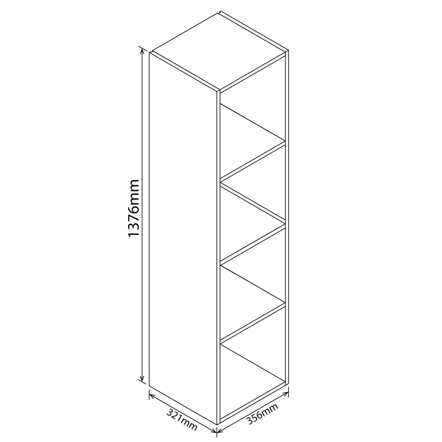 Denver Cube 4 Boxes Grey Effect