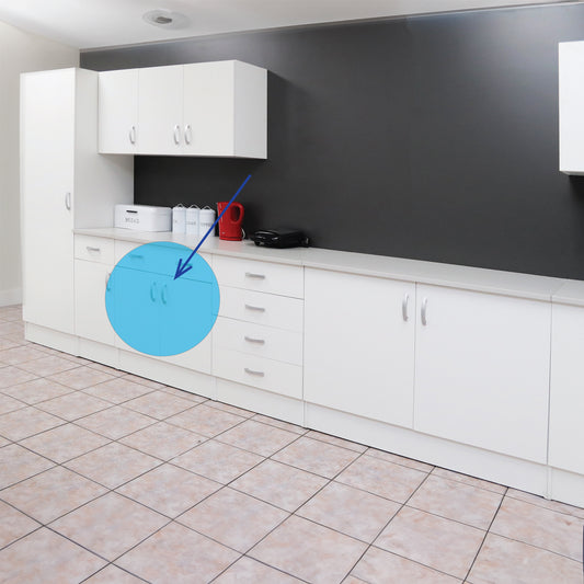 Denver Modular Base 800 2 Drw 2 Door White