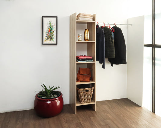 Denver SpaceCo - Basic Open Shelf Wardrobe - Washed Shale