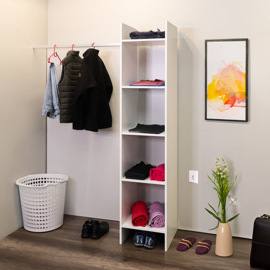 Denver SpaceCo - Baic open shelf wardrobe - WHITE