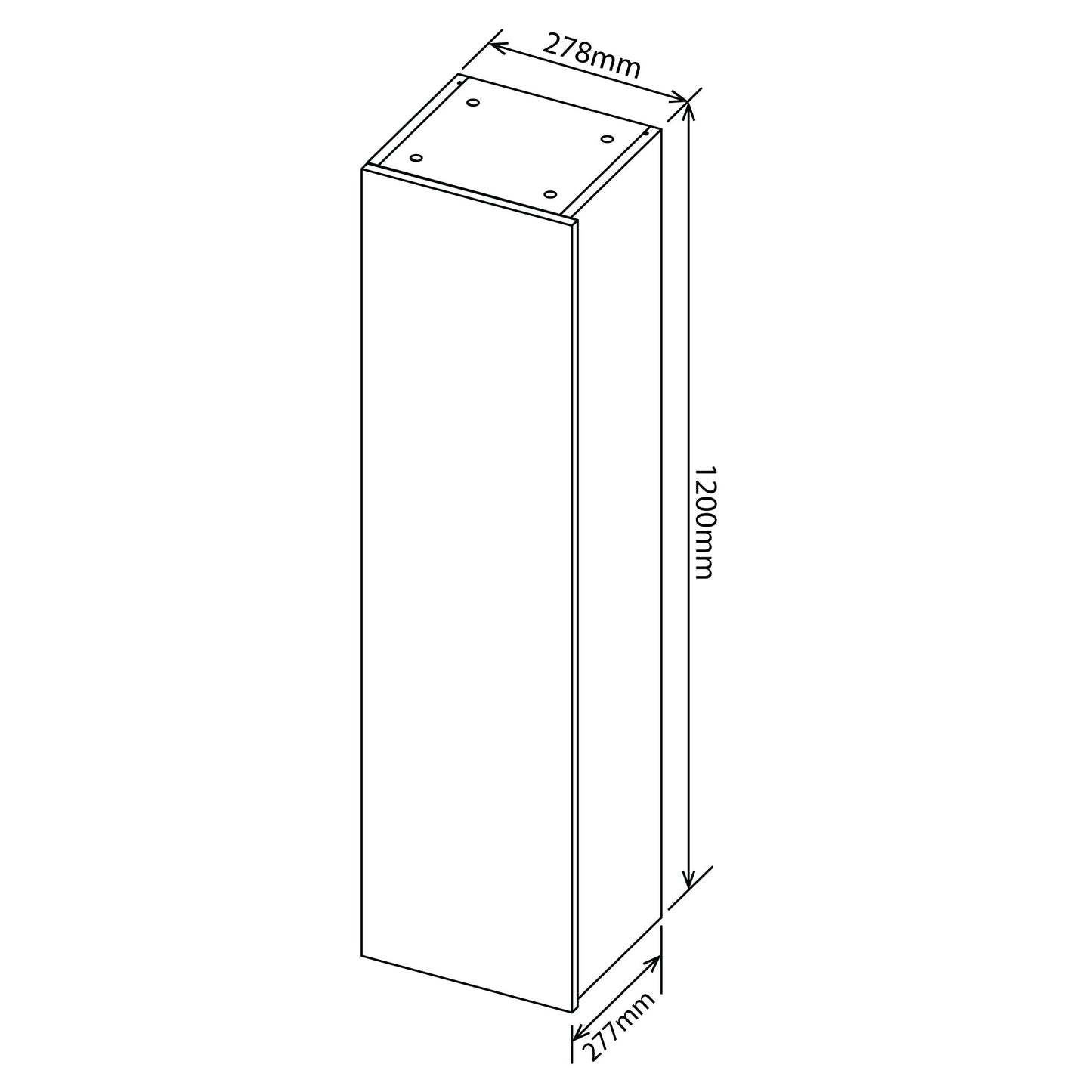 Denver SpaceCo Tall Boy Shelf With Door Washed Shale