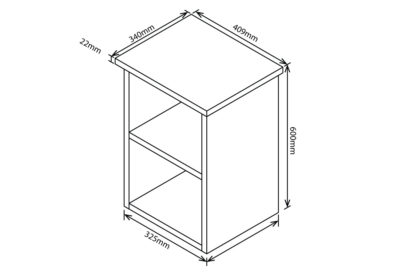 Denver SpaceCo Bedside Pedestal Delux | Folkstone Grey