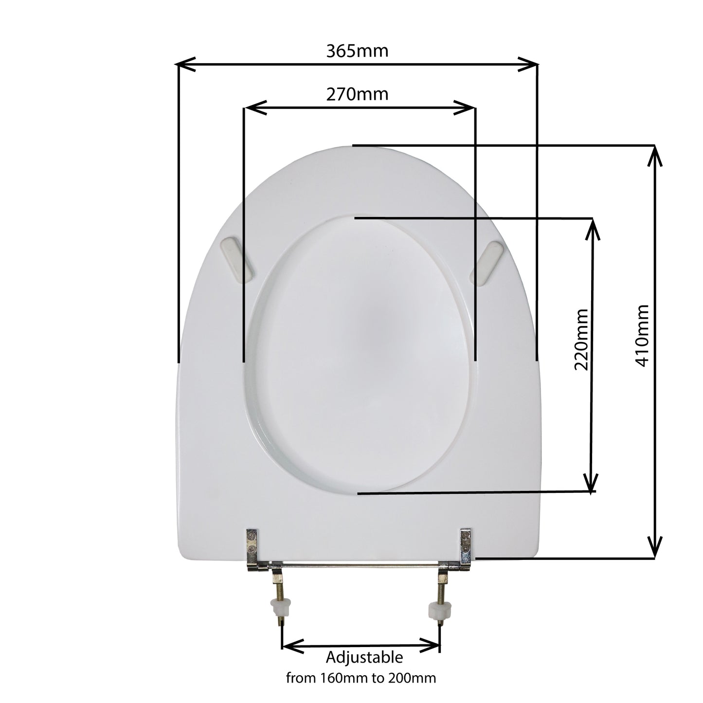 Denver Hygenix Wooden Toilet Seat | White
