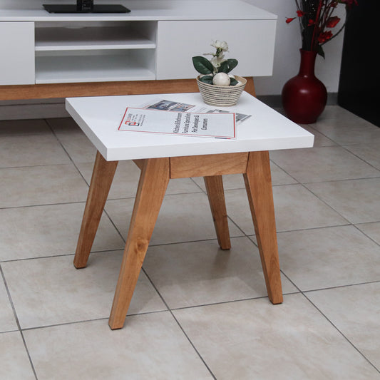 Scandinavian Side Table - White