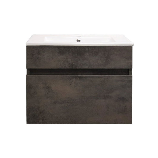 Stylo Floating Bathroom Vanity Cabinet with White Ceramic Basin | Oxide
