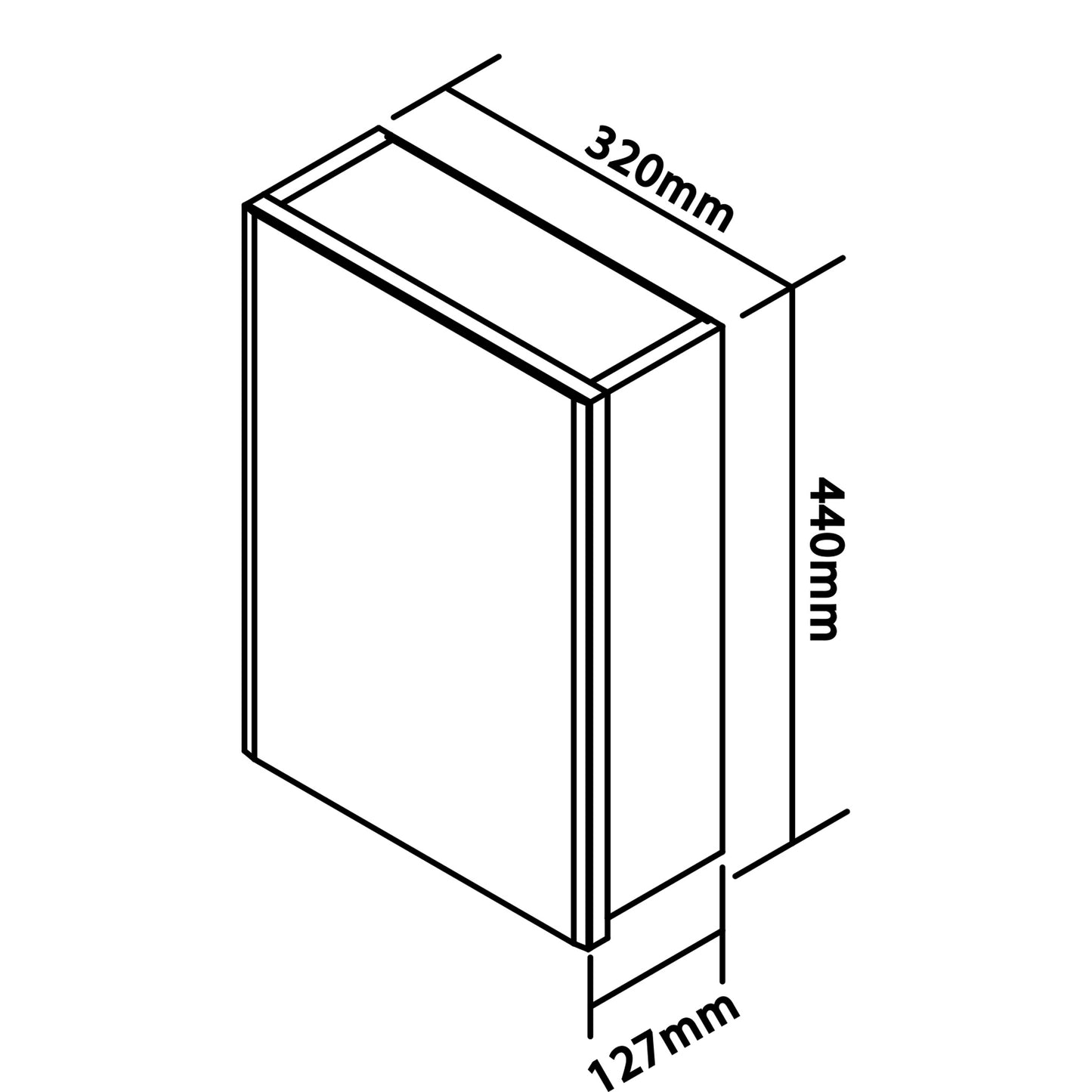 Denver Tiffany Medicine Cabinet Single Door | White
