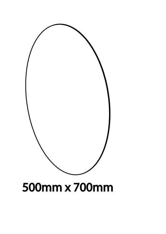 Denver Oval Frameless Bathroom Mirror 700 X 500 X 3 MM
