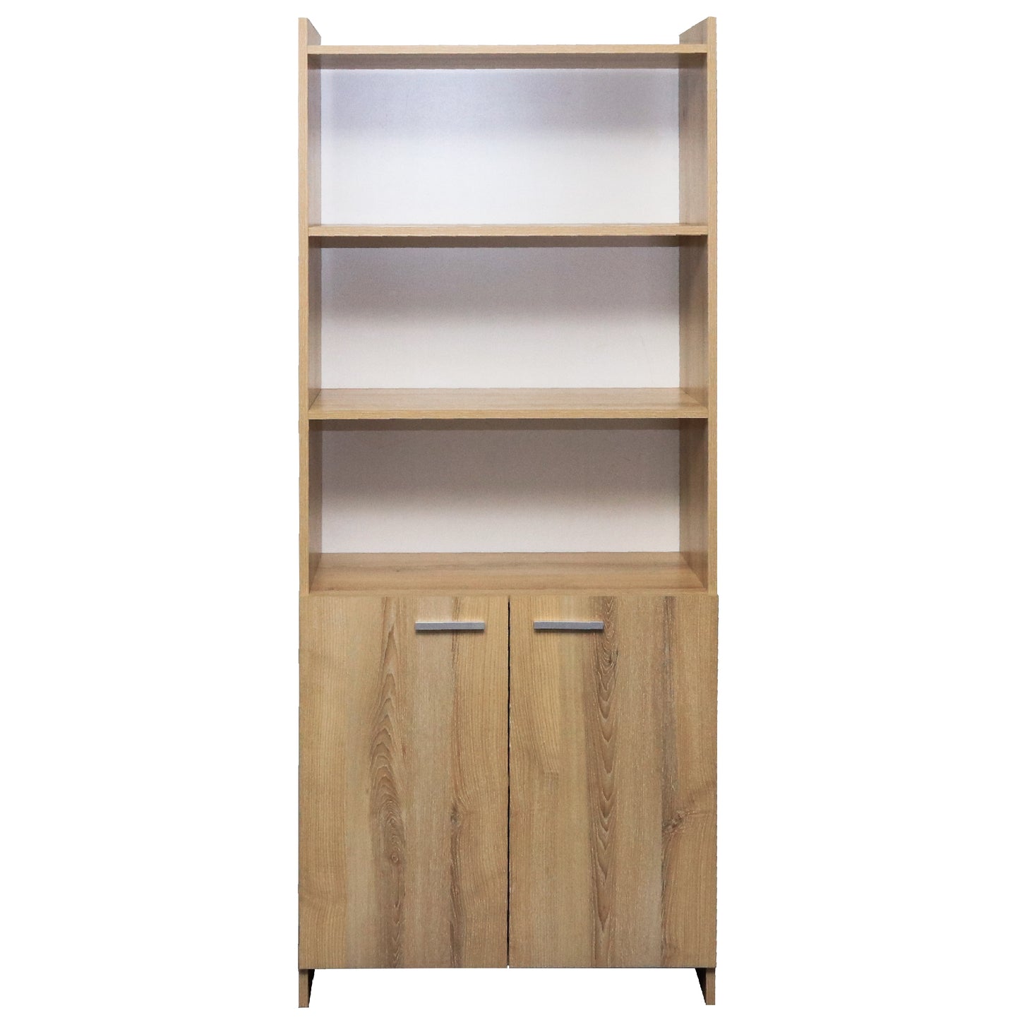 Denver Home Furniture | Bookshelf with Storage Cabinet | Washed Shale
