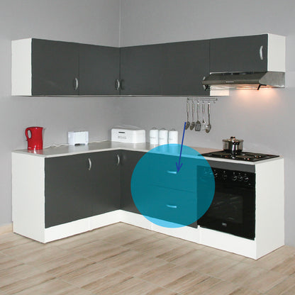 Denver Modul Std Base 600 2 Drawer Vermont Slate