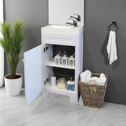 Valenti Contemp Vty Cabinet 450 1 Door White