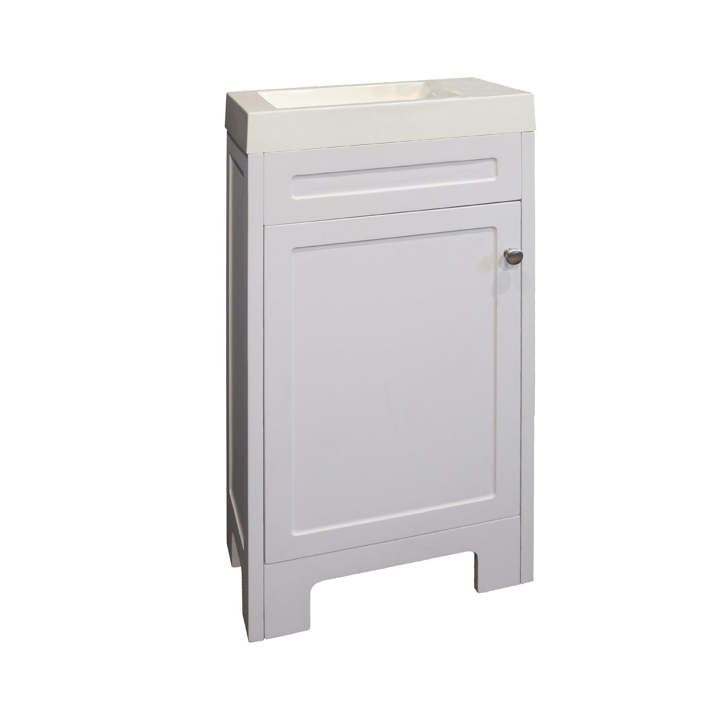 Valenti Contemp Vty Cabinet 450 1 Door White