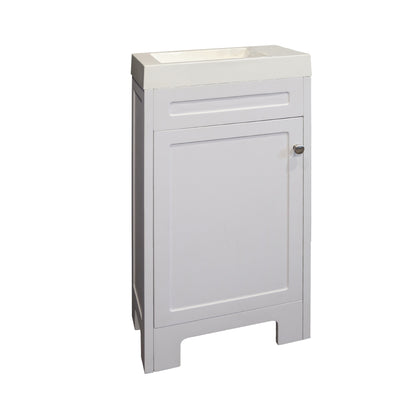 Valenti Contemp Vty Cabinet 450 1 Door White