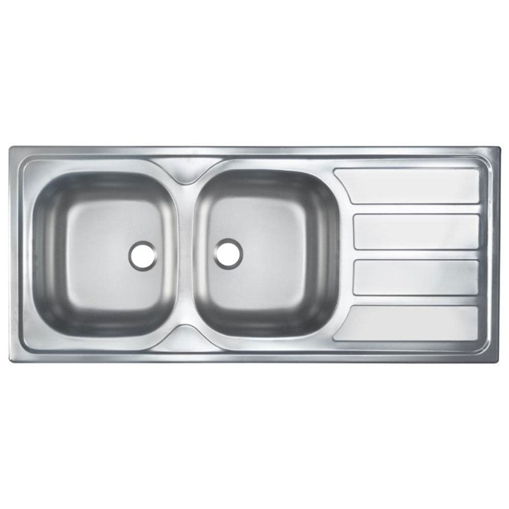 Stainless Steel Sink 50*116 Double Bowl Drop In