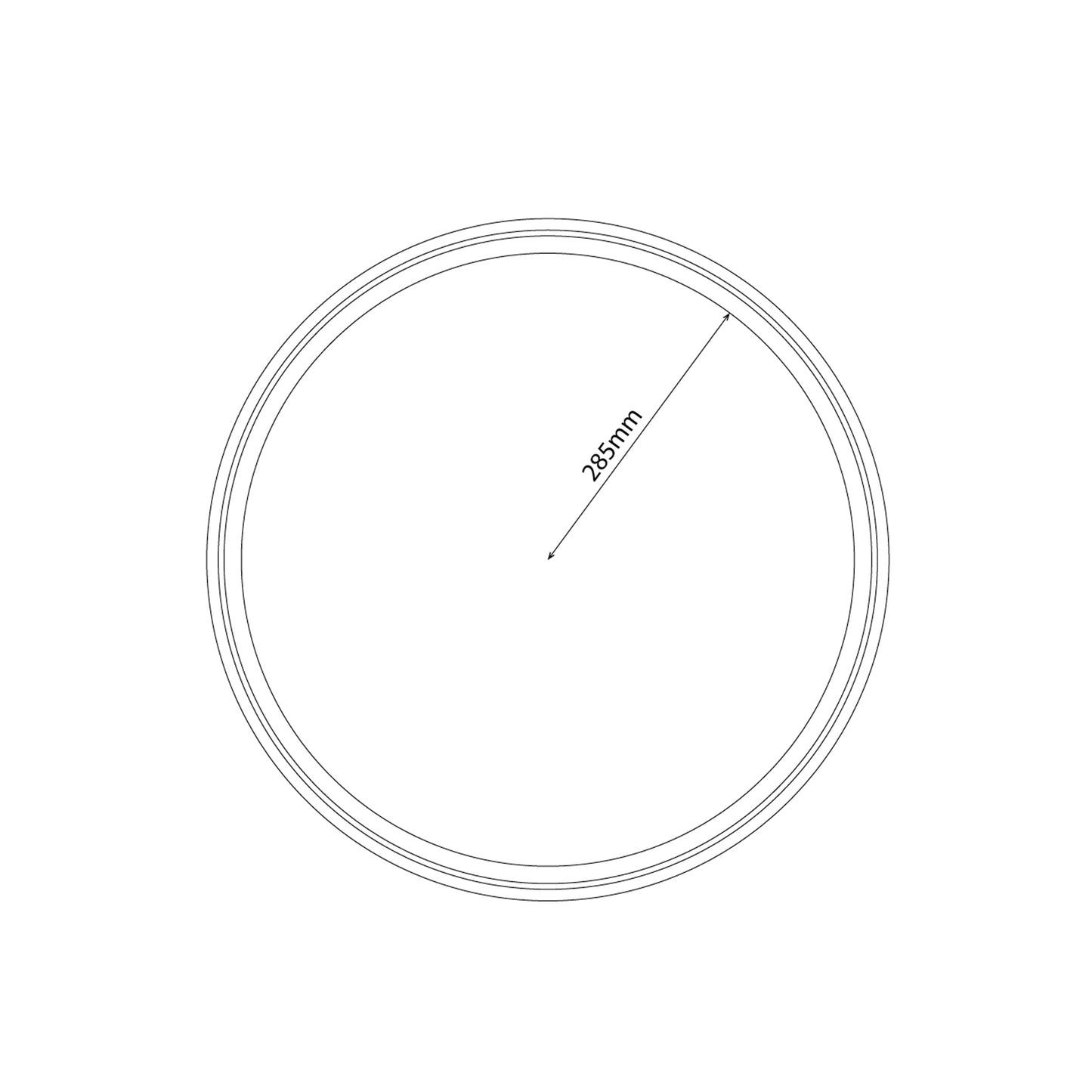 ROUND TRAY LARGE BLACK 285MM