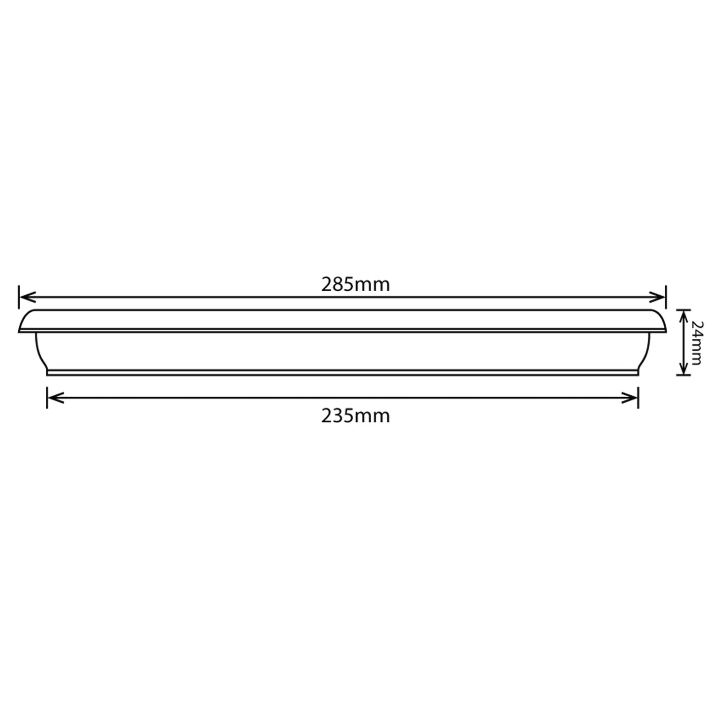ROUND TRAY LARGE BLACK 285MM