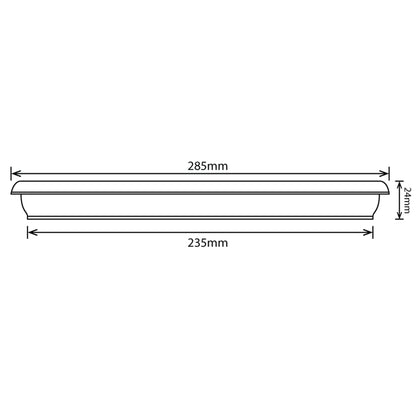 ROUND TRAY LARGE BLACK 285MM