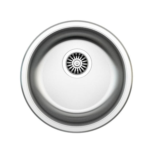 Parker Stainless Kitchen Sink |  AS68 Linen Stainless Steel Sink Round 435Mm | Drop In