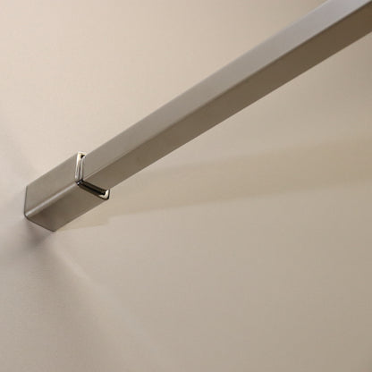 Wall-mounted Walk-in Shower Screen  - 100W x200H Clear Glass and Polished Silver Hardware