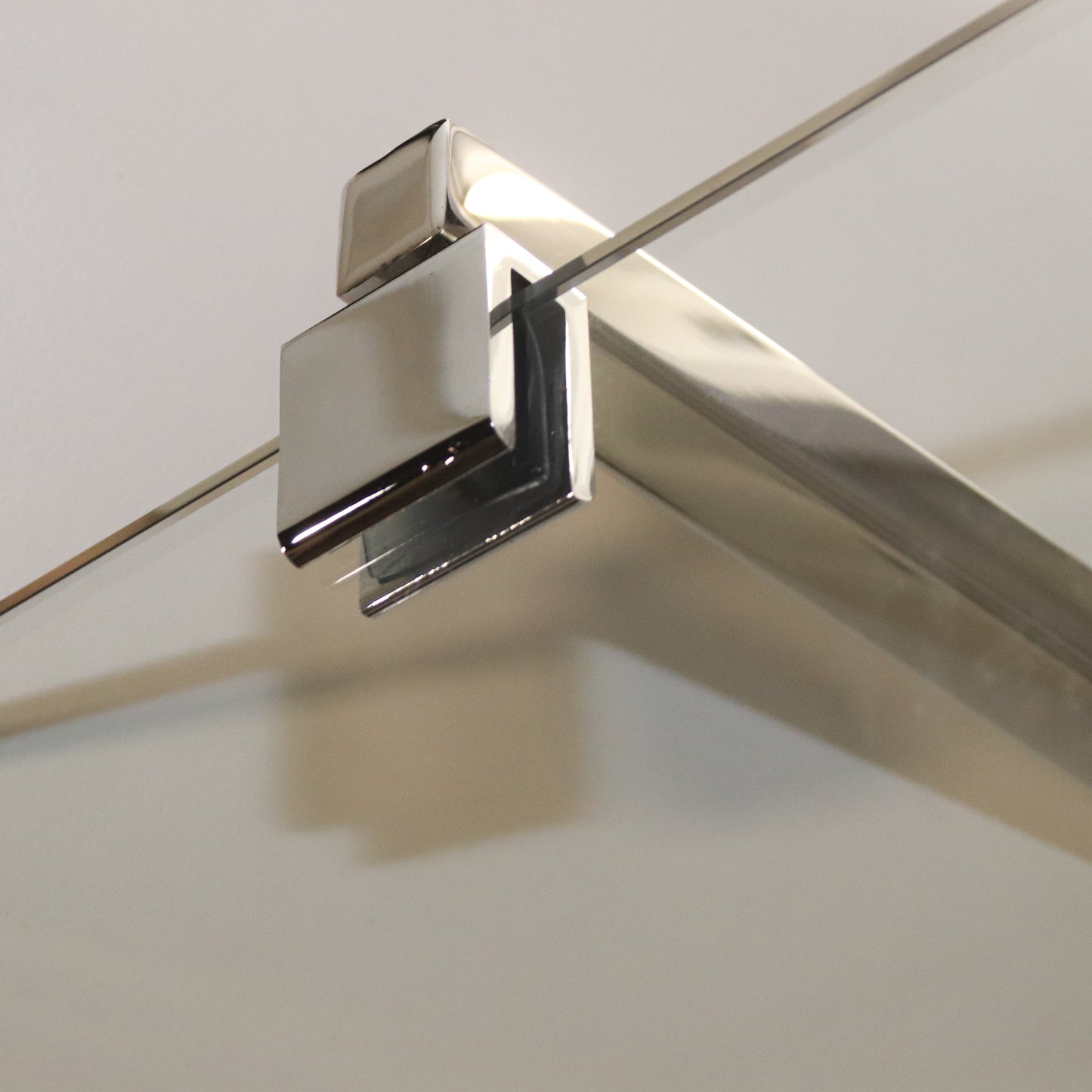Wall-mounted Walk-in Shower Screen  - 100W x200H Clear Glass and Polished Silver Hardware