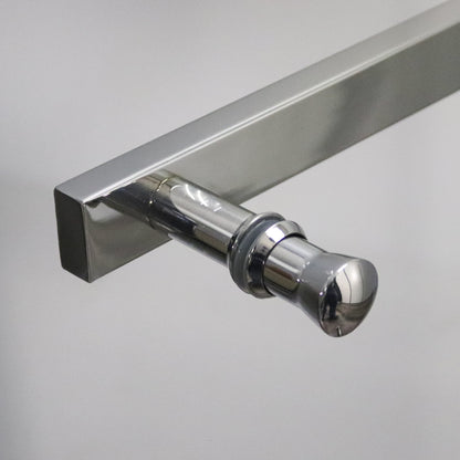 Pivot & Panel Shower Enclosure - 185H x 100W Polished Silver and Clear Glass