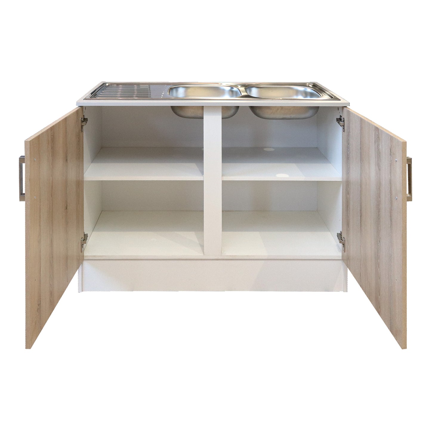 DENVER DROP IN DOUBLE SINK CABINET 1200 | WASHED SHALE