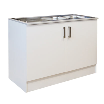 Denver Drop in Double Sink Cabinet 1200 | White