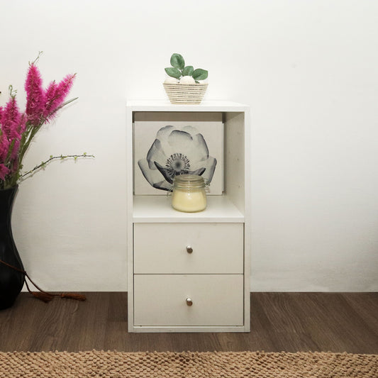 DENVER CUBEO 2 Box White WITH 2 DRAWERS
