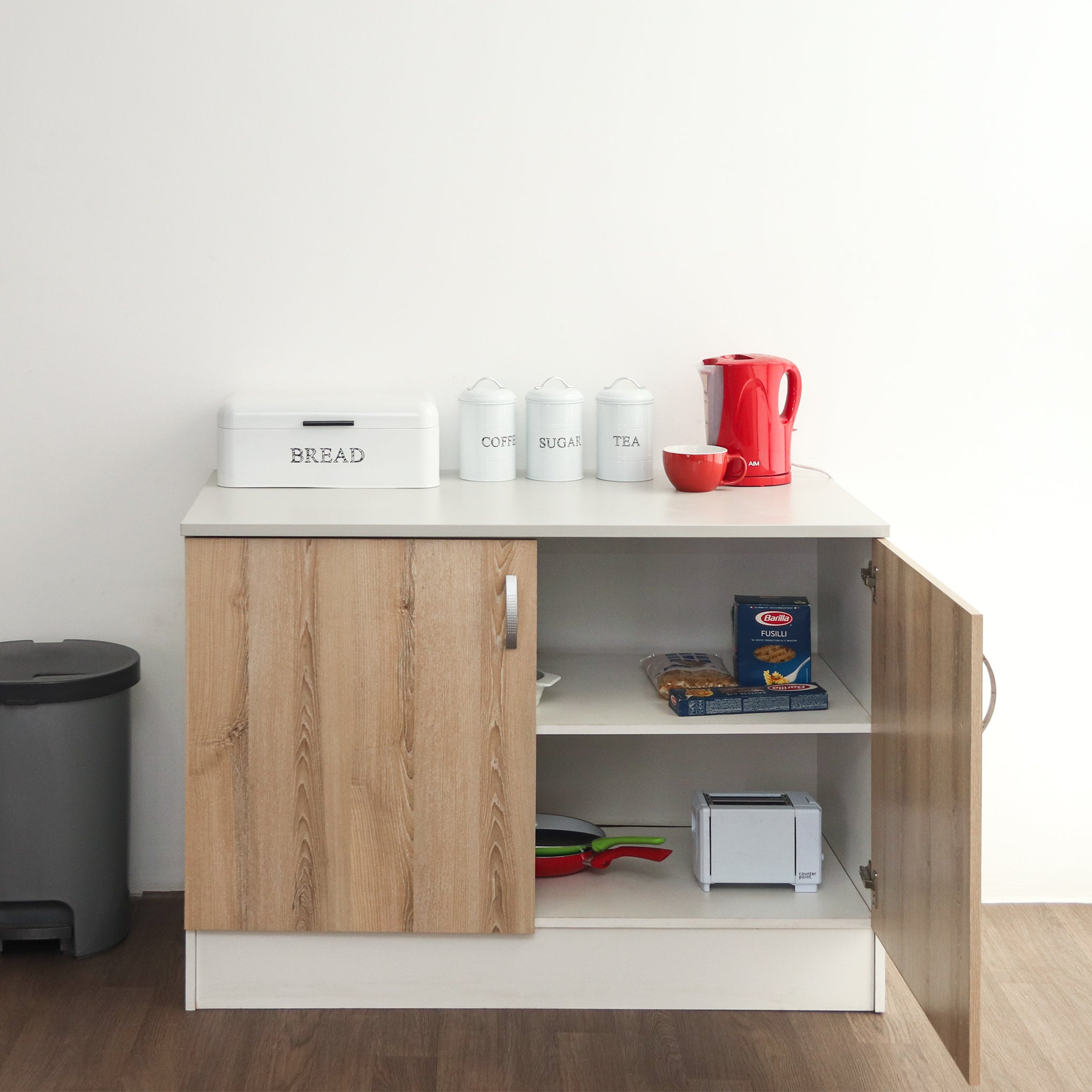 【vani】キャビネット Valenti Modular Kitchen Base Unit 2 Door 1200 | Washed Shale