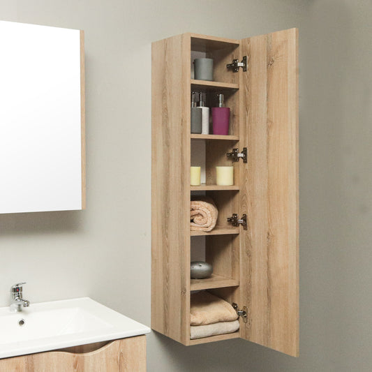 Denver SpaceCo Tall Boy Shelf With Door Washed Shale