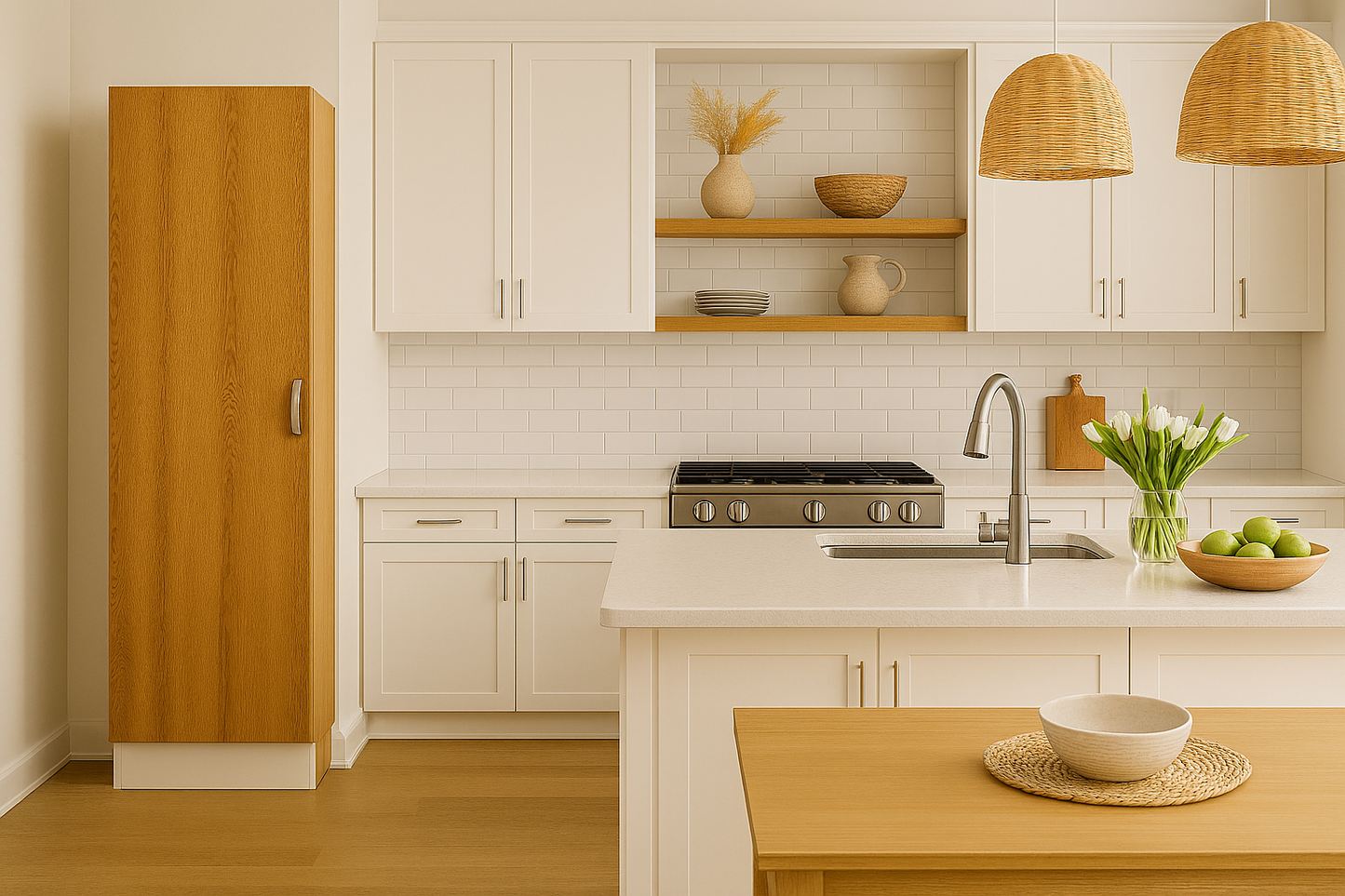 Valenti Modular Kitchen Furniture | Tall Pantry Cupboard | Washed