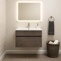 Stylo Floating Bathroom Vanity Cabinet with White Ceramic Basin | Oxide