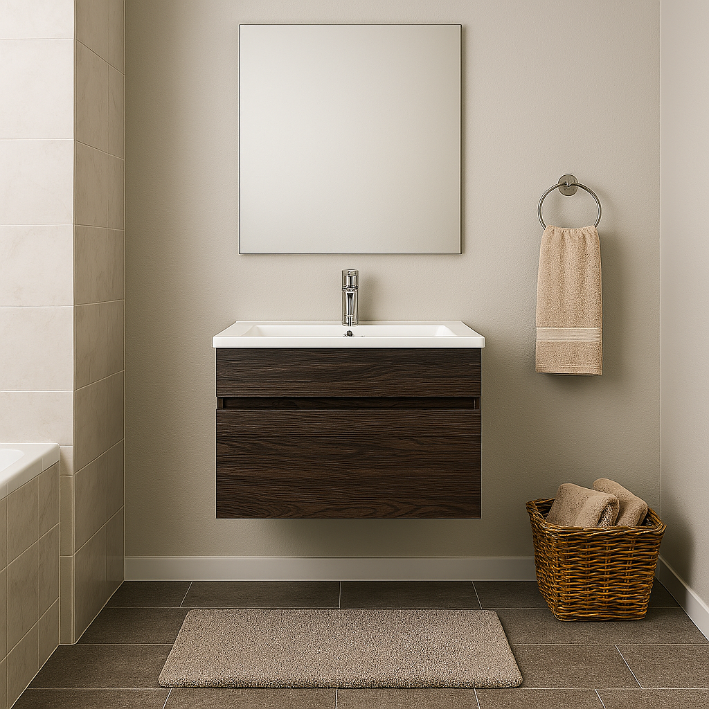 Valore Floating Vanity with Polymarble Resin Basin | Chobe