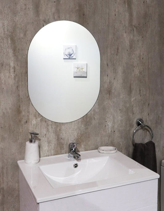 Denver Oval Frameless Bathroom Mirror 700 X 500 X 3 MM
