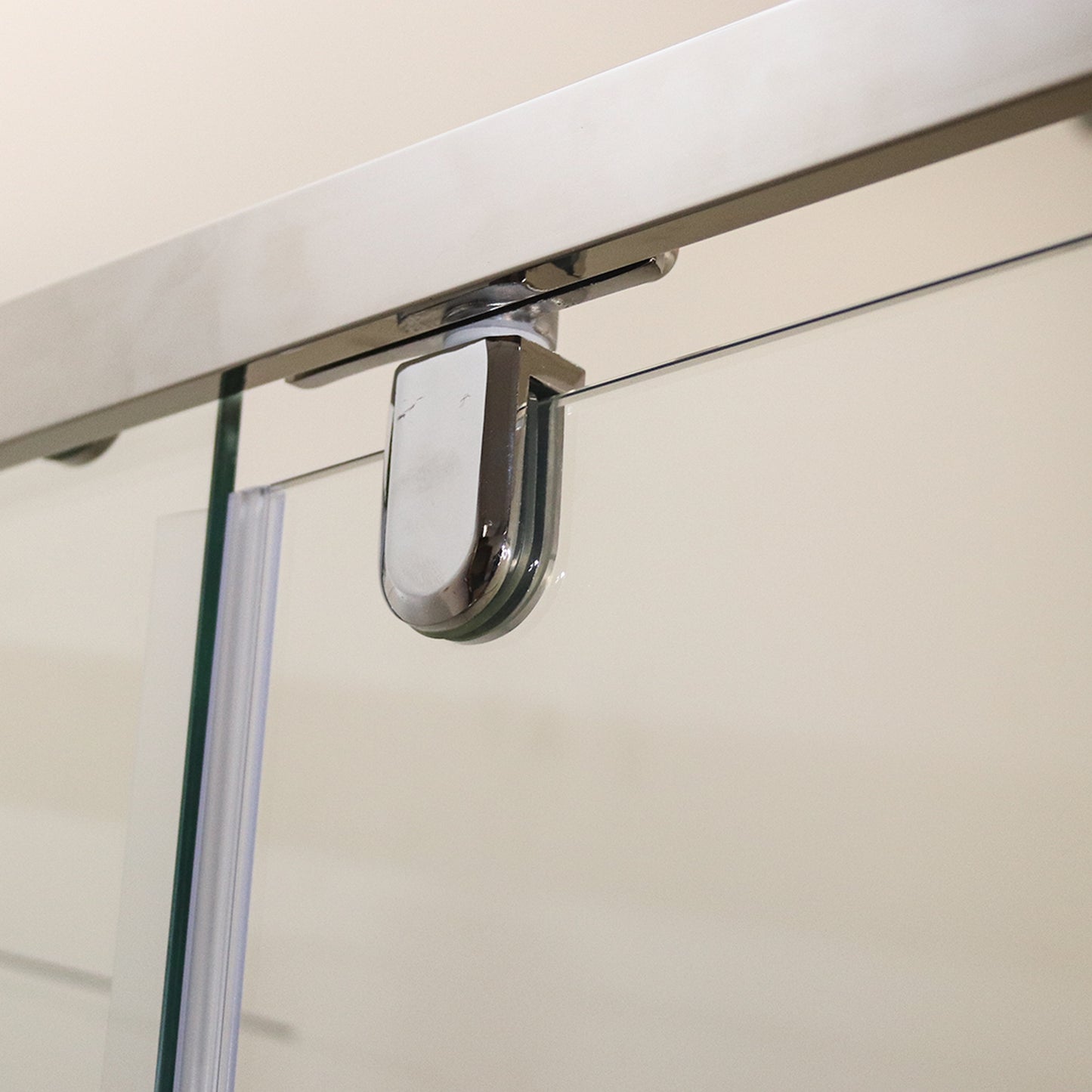 Pivot & Panel Shower Enclosure - 185H x 100W Polished Silver and Clear Glass