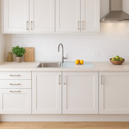 Parker Stainless Kitchen Sink |  AS84 Glass White Stainless Steel Sink 860X500Mm | Drop In