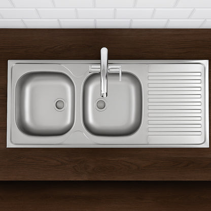 Stainless Steel Sit On Sink 50X120 (Double)
