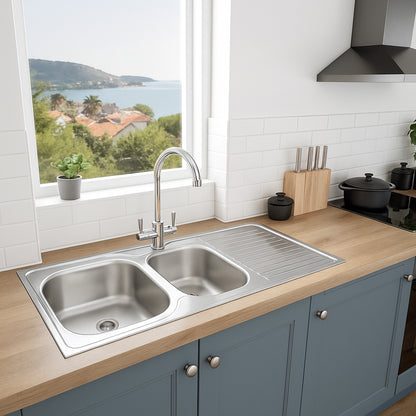 Stainless Steel Sit On Sink 50X120 (Double)