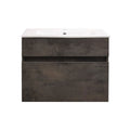 Stylo Floating Bathroom Vanity Cabinet with White Ceramic Basin | Oxide