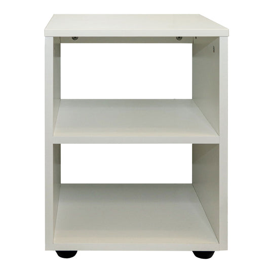 Denver Home | Bed Side Pedestal with Shelf | White