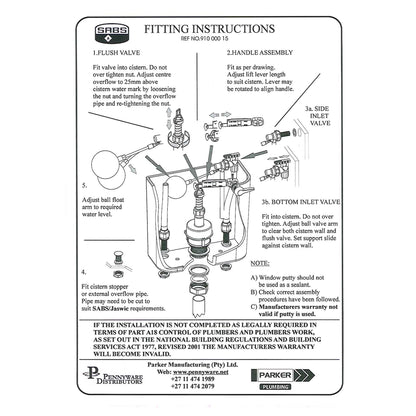CUB CISTERN CUB LL SISO CP HANDLE | WHITE