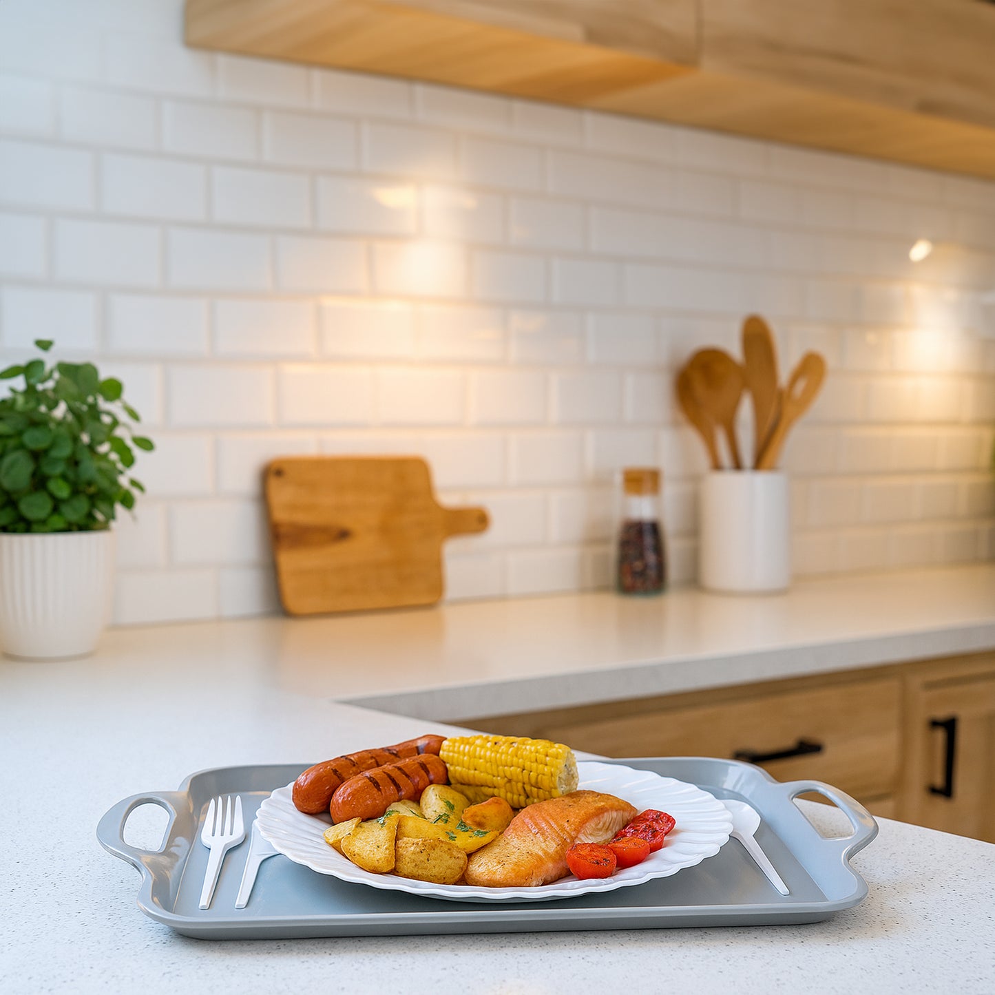 J H CATERING TRAY | GREY