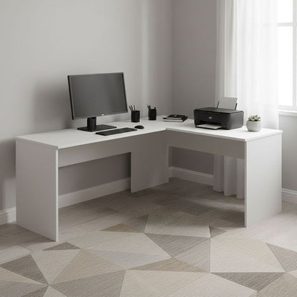 Denver Office Desk L Shape 1600 White