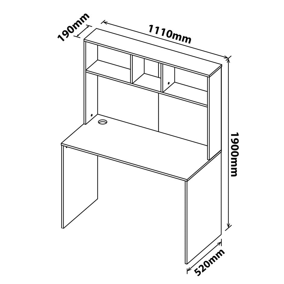 Denver Office Furniture | Rectangular Desk with Storage Shelves