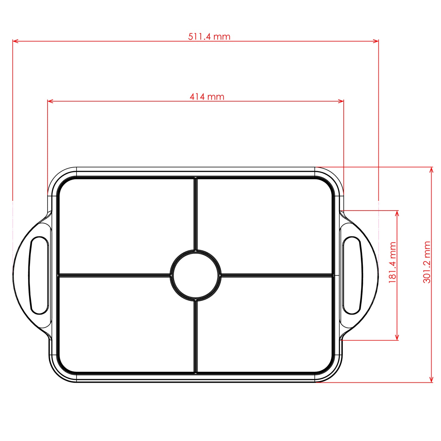 J H CATERING TRAY | WHITE