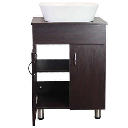Valenti 600 2 Door with Top | Mahogany Melamine Assembled