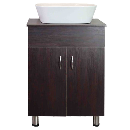 Valenti 600 2 Door with Top | Mahogany Melamine Assembled