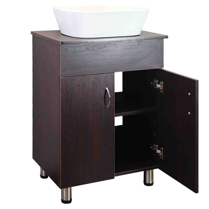 Valenti 600 2 Door with Top | Mahogany Melamine Assembled