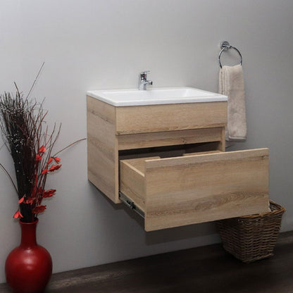 Valore Floating Vanity with Polymarble Resin Basin | Washed Shale